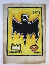 Jean-Michel Basquiat COA Art Painting Original Drawing Vintage