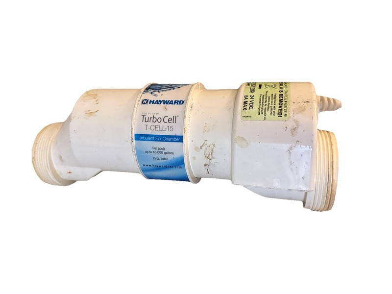 Hayward Turbo Cell T-CELL-15 Salt Chlorination Pool Cell 40,000 Gallon UNTESTED