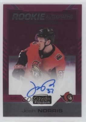 2020 O-Pee-Chee Platinum Rookie Matte Pink 25/99 Josh Norris #R-JN Auto RC 4j2