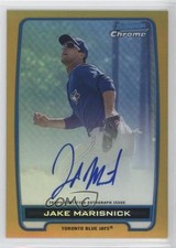 2012 Bowman Chrome Prospects Gold Refractor 43/50 Jake Marisnick Auto 3k7