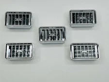 (5) Freightliner FLD Classic Heater A/C Vent / Chrome Plastic Dash Vent Grill
