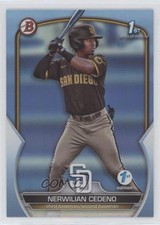 2023 Bowman 1st Edition Sky Blue Foil Nerwilian Cedeno #BPPF-81 fm0