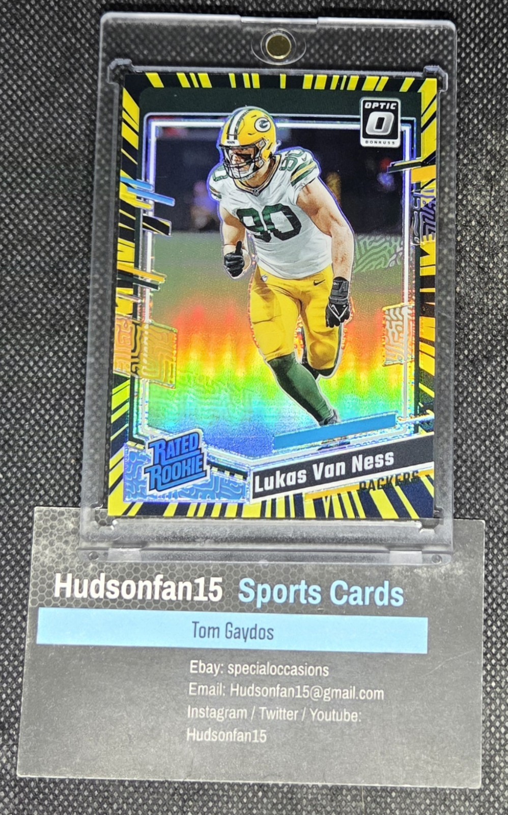 Lukas Van Ness 2023 Panini Optic #240 Rated Rookie Electricity Prizm 52/69