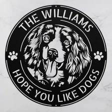 Personalized Springer Spaniel Dog Metal Sign Custom Gift for Pet Owner Home Art