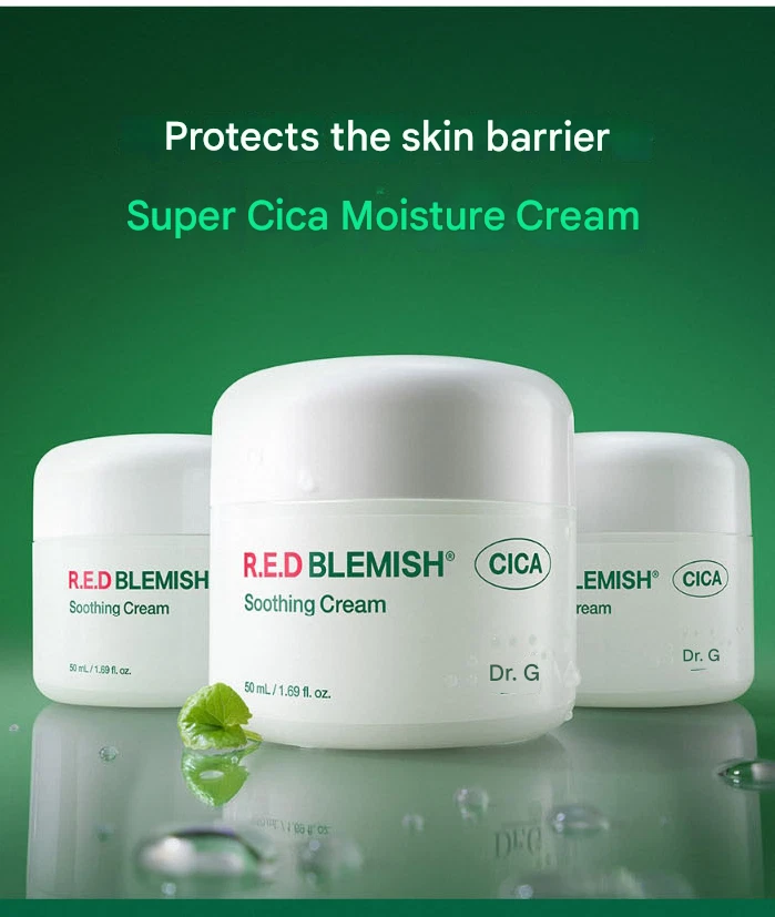 Dr.G Red Blemish Cica Soothing Cream 50mlx2 Calming Hydration Sensitive SkinCare - Image 4 of 4
