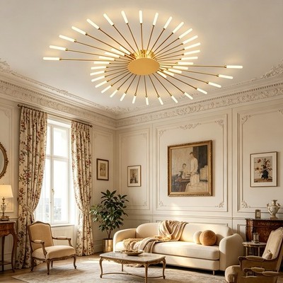 Modern Fireworks Design LED Ceiling Lamp Natural Glow Indoor Lighting Fixture