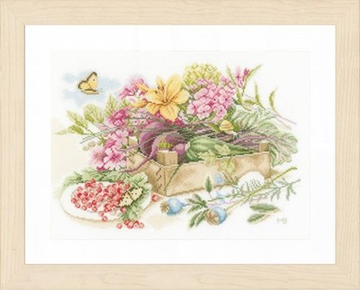 Lanarte gezähltes Kreuzstich-Set im Garten