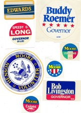 8 stickers Gov & US Senate Louisiana LA #205