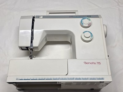 Singer Bernette 715 Sewing Machine with Foot Pedal and Cover Tested 