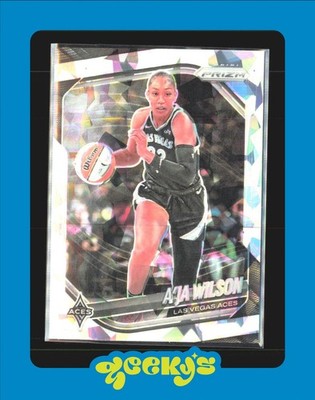 2025 Panini Prizm WNBA A JA AJA WILSON #76 Silver CRACKED ICE Aces