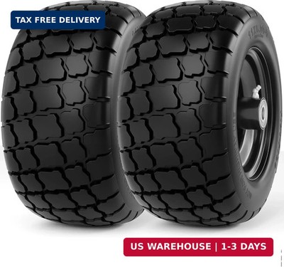 RONPOW 11x6.00-5 Flat Free Lawn Mower Tire and Wheel, Solid Front Tires for Zero