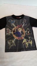 Vintage 90s Yu-Gi-Oh T-shirt Youth Kids Small Pj Top Only Black