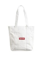 Supreme White Canvas Tote Bag FW23 New York Brand New Authentic Unisex Aging