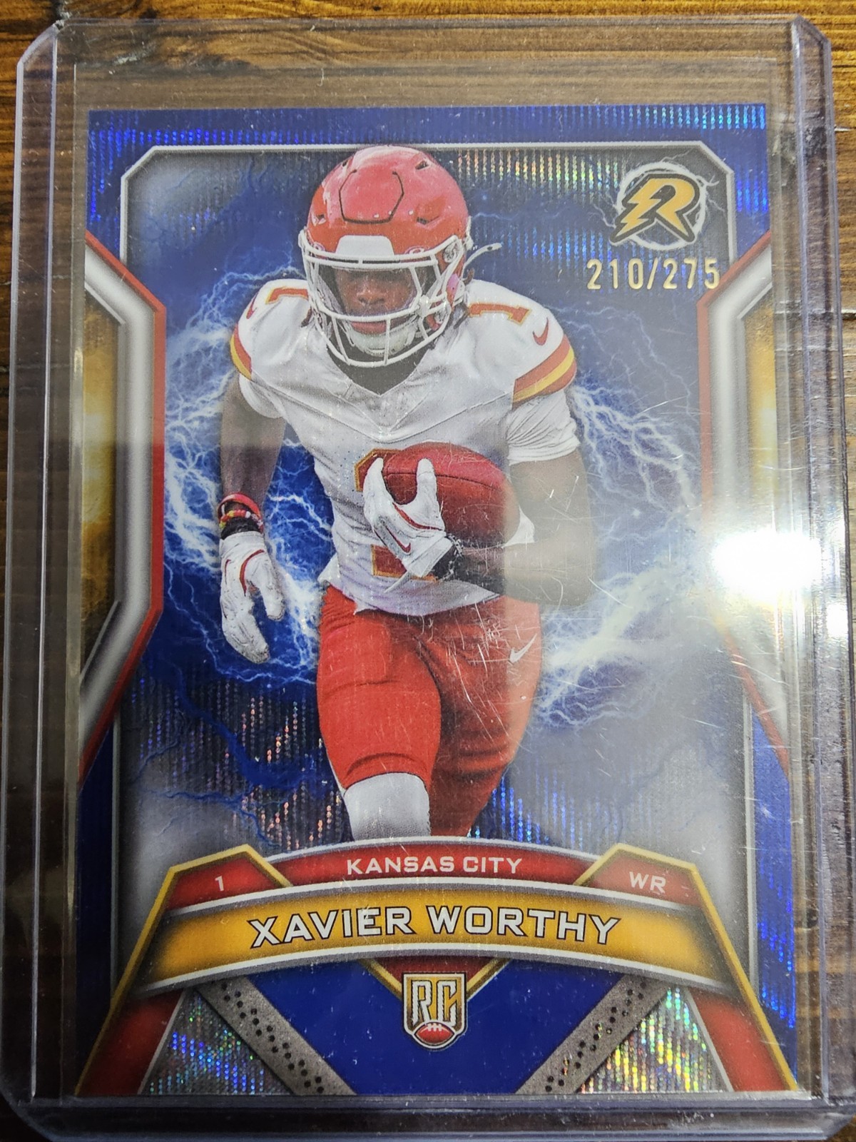 2024 Topps Resurgence - Rookie Xavier Worthy #143 Navy Surge Refractor /275 (RC)