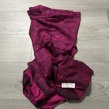 Vintage Pashmina Fringe Peacock Long Rectangular Scarf