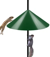 19 Inch Wide Squirrel Baffle for Bird Feeder Pole, Outside Pole Mount Stopper...
