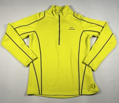 EIDER Mens Sweatshirt Fleece 1/4 Zip SIZE MEDIUM Ski Hiking Pullover YELLOW