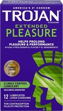TROJAN EXTENDED PLEASURE Climax Control Extended Pleasure Condoms, 12 Count