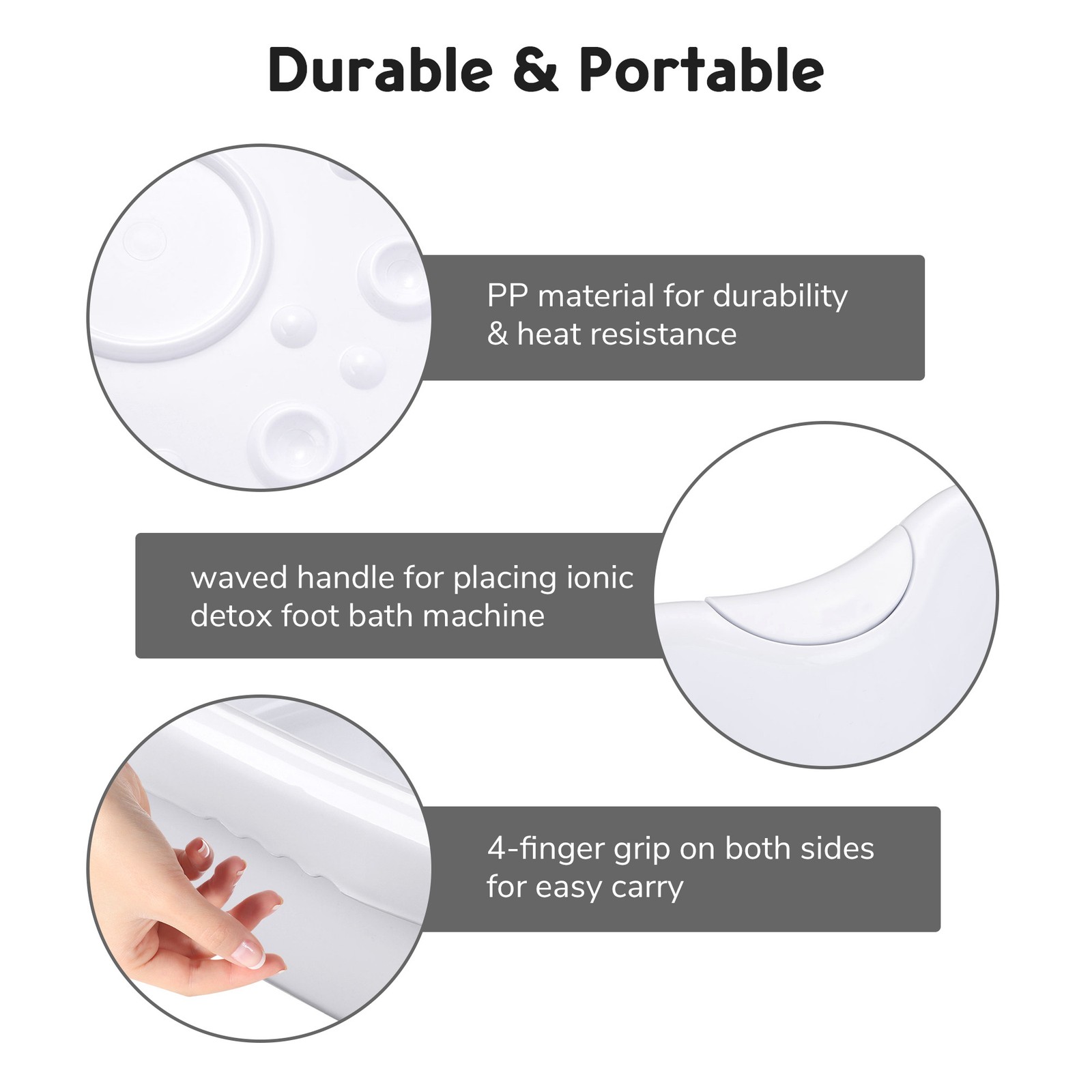 Yessources Home Ionic Detox Foot Basin Bath Tub Spa Cleanse Machine Relax Body