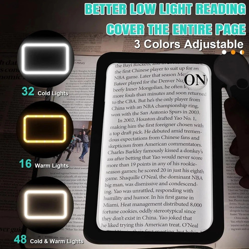 30X 10X 5X Große Lupe mit Licht, Wiederaufladbar Faltbar Voll Buch Pa - Bild 6 von 6