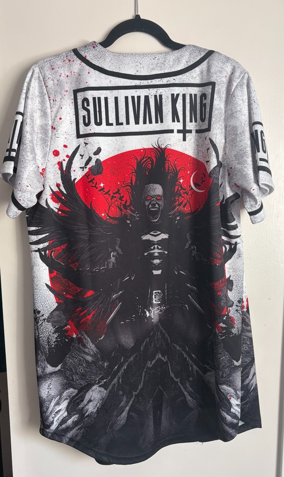 Sullivan King Samurai Back Print Baseball Jersey (White)