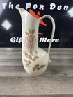 Vintage Red Wing Pottery Hand Painted Rose Pitcher