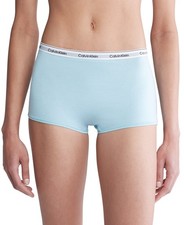 Calvin Klein Women's Modern Logo Mid-Rise Boyshort Underwear, Stratosphere, S