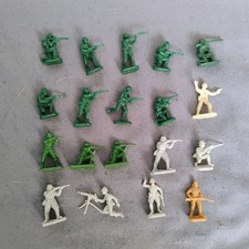 Plastic MILITARY Army Men LOT of 20 Hong Kong 1 Tall Green Gray