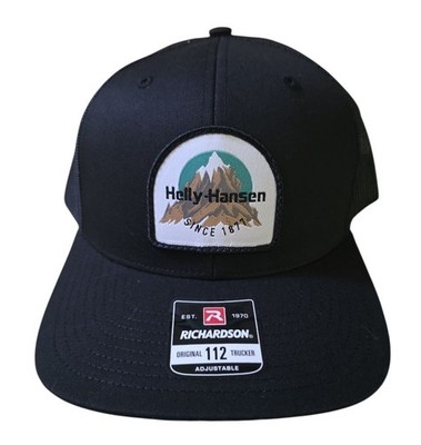 Helly Hansen Hat Cap Blue Strapback Spellout Mountain Graphic Outdoor Adult OS