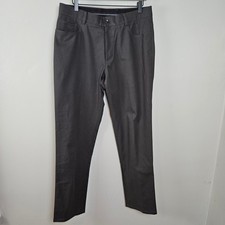 ESQ Fabric by Ing Loro Piana & Co Trousers Men's 34 Brown Grey Pants
