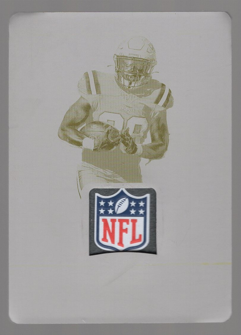 RHAMONDRE STEVENSON 2024 NATIONAL TREASURES NFL LOGO SHIELD PATCH 1/1 *PATRIOTS*