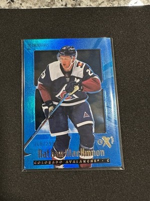 2023-24 Skybox NHL E-X 2000 Nathan Mackinnon Blue Credentials #160/299