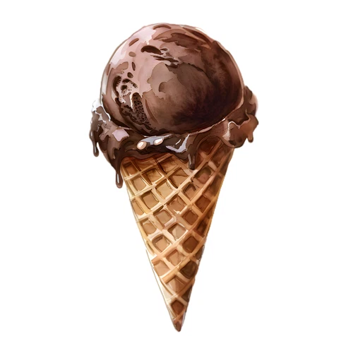 Ice Cream Self Adhesive Vinyl Sticker