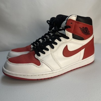 Nike Air Jordan 1 Retro High OG Heritage Men's Size 13 Red White 555088-161