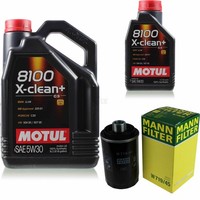 Inspektionspaket 6L Motul 8100 X-Clean+ 5W-30 FüR Audi A3 1.8 Tfsi 2.0 A4 Avant
