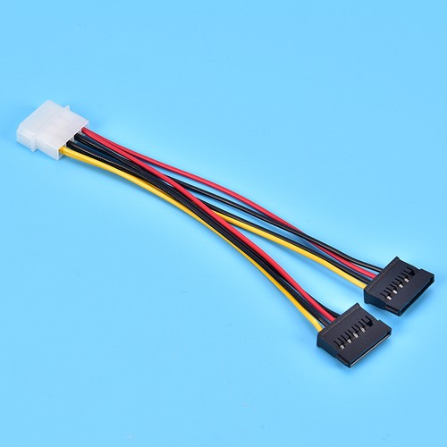 Molex to 2 SATA Dual Power Y Splitter Adaptor Cable Lead 2 Way 4 Pin -15 Pin`ya - Picture 3 of 7