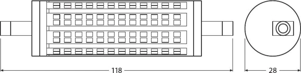 LED Torcia con base R7s Tubo LED con lampadina da 19 W Sostituzione per - Immagine 2 di 4