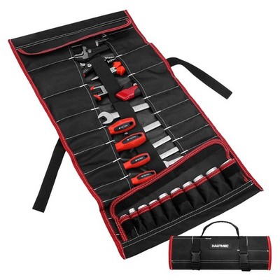 HAUTMEC 32-Pocket Werkzeug Rolltasche, robust Oxford Up strapazierfähig... 