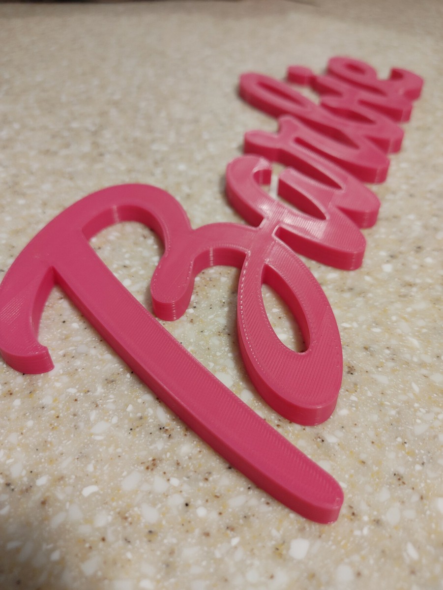 Barbie ロゴサイン♪ Huge! Barbie Style Logo sign decor ~12in | eBay