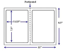 1000 Self Adhesive 7.5 X 5.125 Round Corner Blank Shipping Labels 2 Per Sheet 