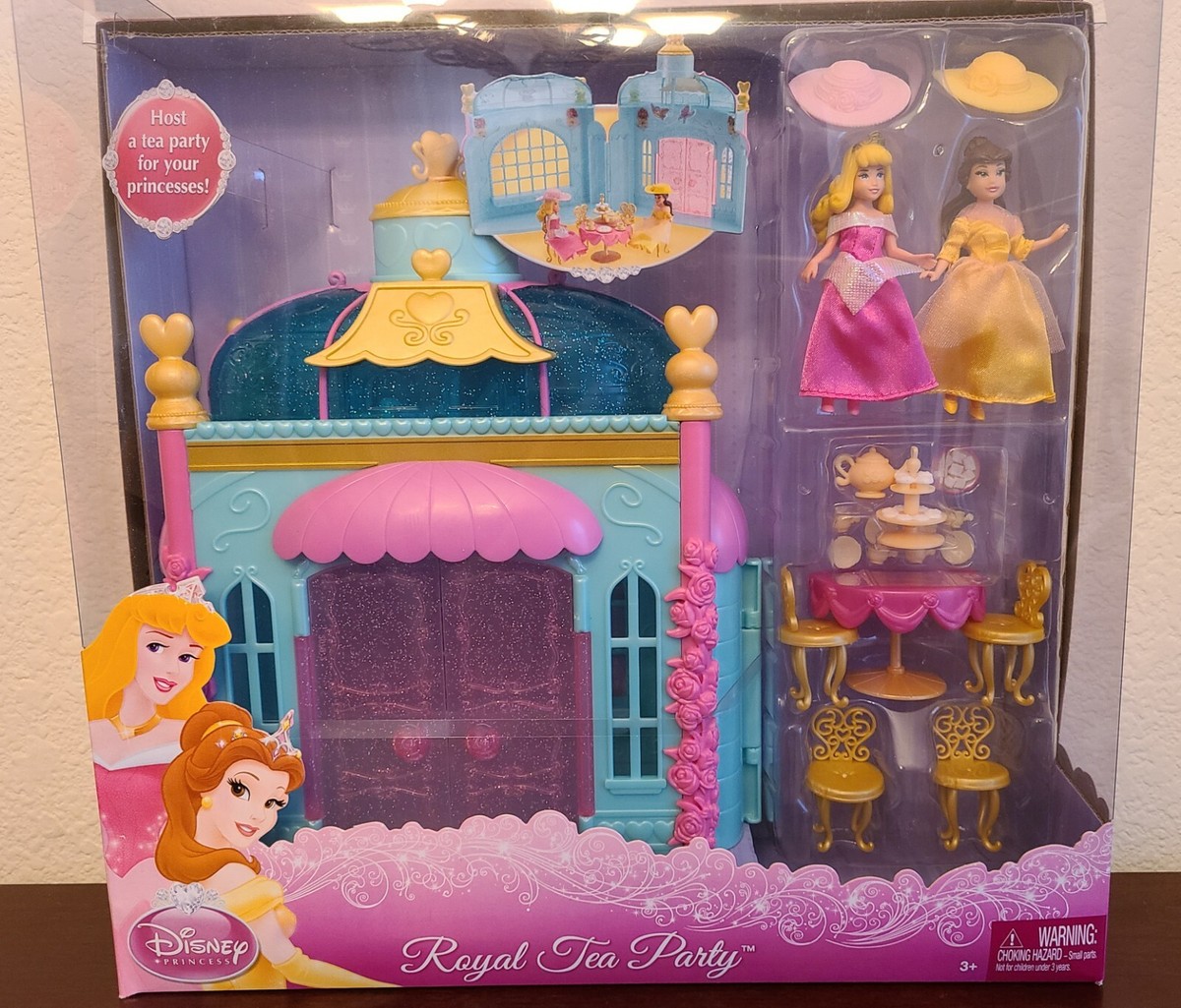 Disney Princess Royal Tea Party Playset w/ Sleeping Beauty Belle  Damaged Box