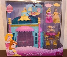 Disney Princess Royal Tea Party Playset w/ Sleeping Beauty  Belle - Damaged Box