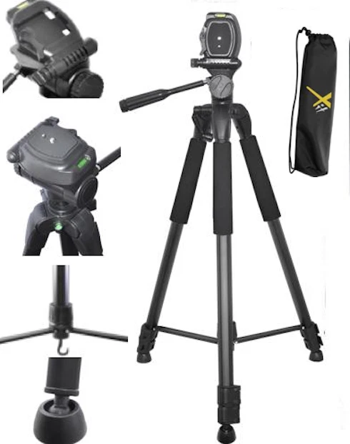 75" PRO TRIPOD + REMOTE CONTROL+ 58MM HOOD FOR CANON EOS REBEL T3I T5I T6 T7 T7I - Image 2 of 4