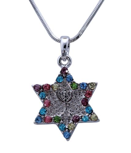 Soul Lamp Menorah Pendant Holy Gift Star of David Magen Necklace LUCKY Judaica - Picture 4 of 6