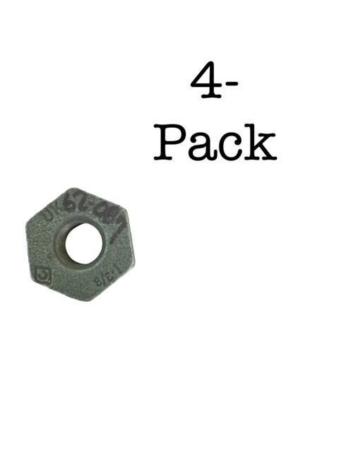 Black Iron Pipe Bushing 1" x 3/8" Pack of 4. Free Shipping