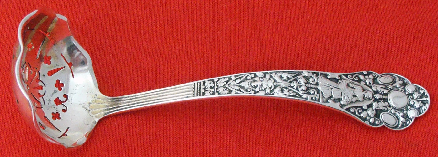 MEDICI OLD by Gorham Sterling Silver PIERECED SAUCE LADLE, Mono