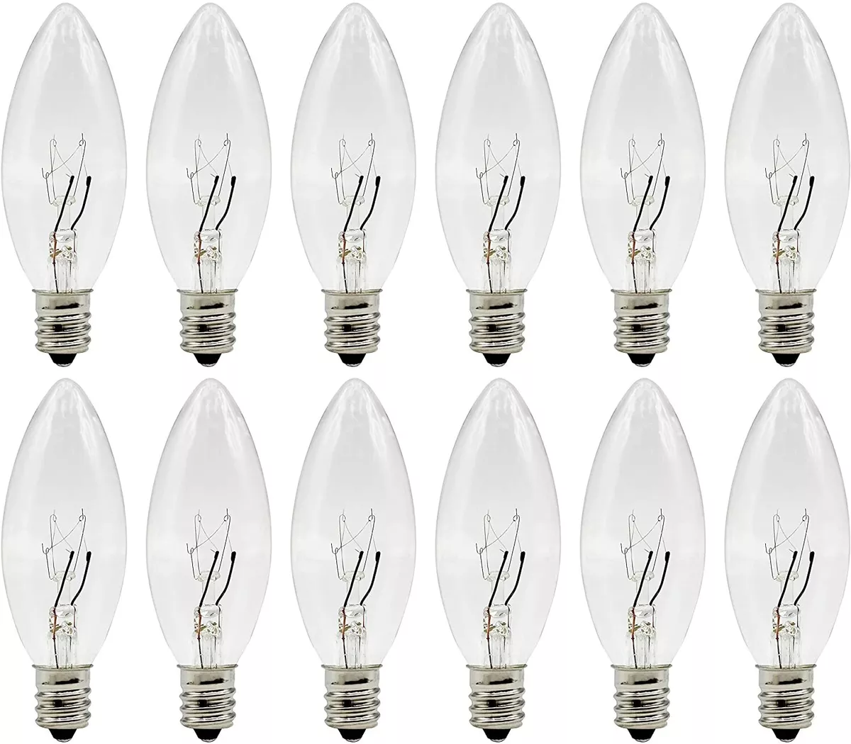 12 Pack Replacement Light Bulbs for Electric Candle Lamps