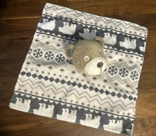 DTU Unique Bear Lovey, Aztec Print, Flannel and Minky