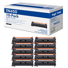 10 Pack TN450 TN-450 HY Toner Compatible with Brother HL2132 2240 2270 MFC-7360N