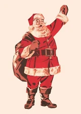 Reproduction Douglas Fir Plywood Santa Claus Christmas Cut Out Pattern